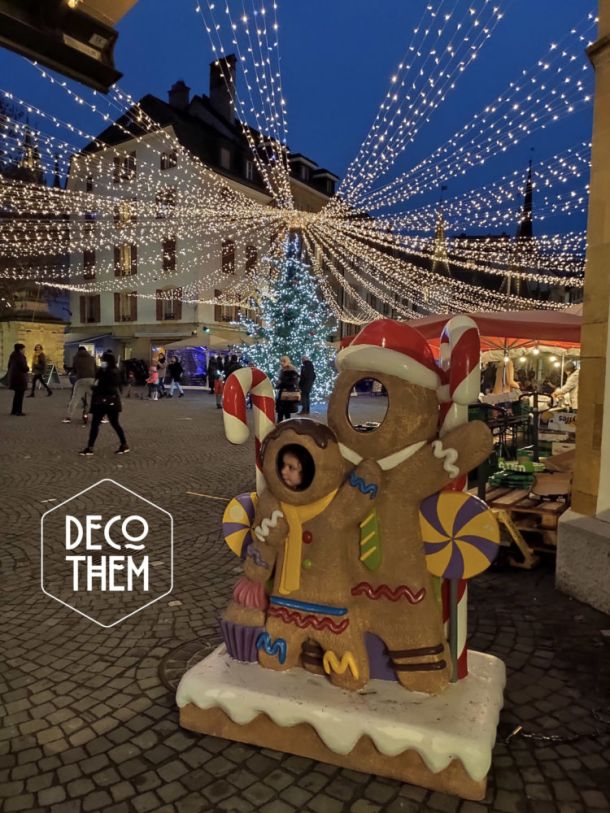 Noël Neuchâtel Ville place du marché Passe-tête pain d'épices